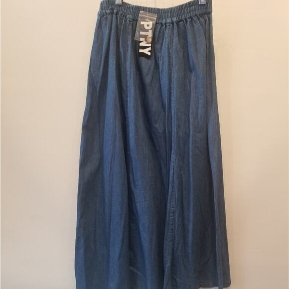 NEW Denim Maxi Skirt 90's Throwback Boho Cotton Denim Skirt J Lo Style - Picture 10 of 16